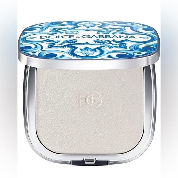 Dolce & Gabbana Solar Glow Blue and White Blurring Powder Compact NIB - Picture 1 of 2